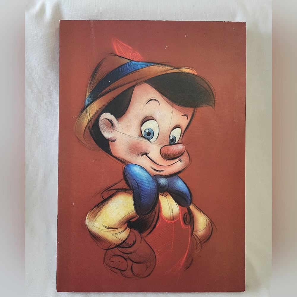 Disney Store Pinocchio Canvas Art piece 23 x 16